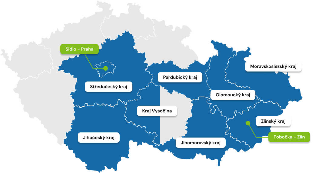 Mapa působnosti elektro revize a montáže